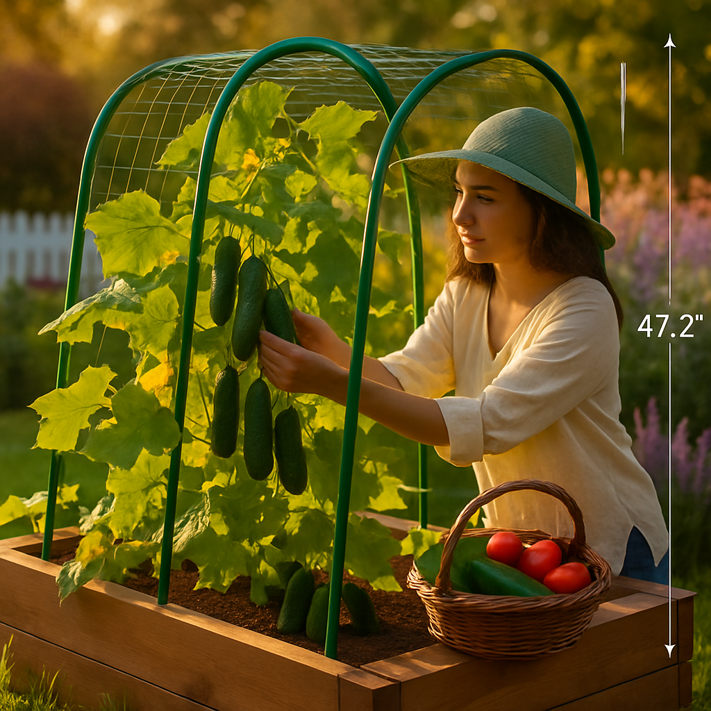 U-Shaped Garden Arch Trellis for Climbing Plants