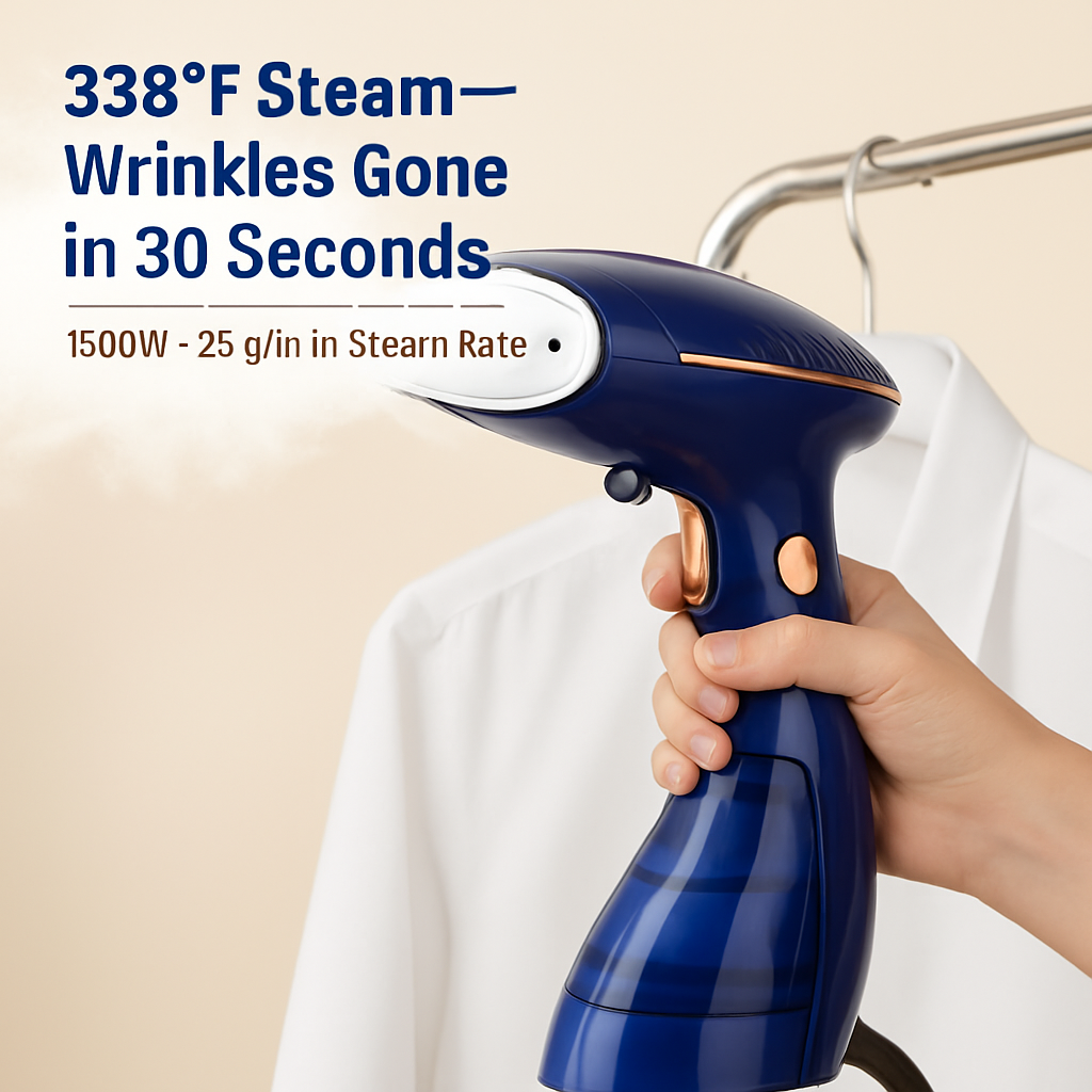2-in-1 Foldable Garment Steamer for Flat & Hanging Ironing