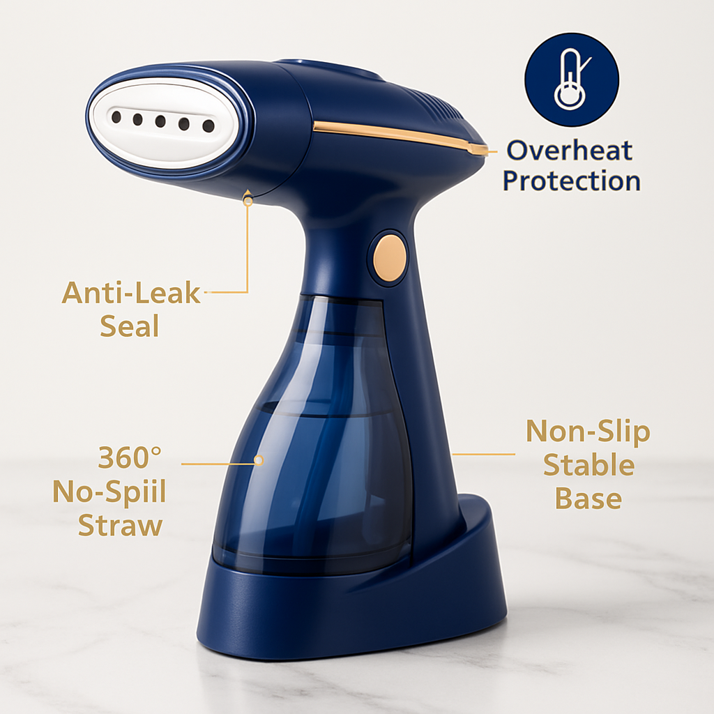 2-in-1 Foldable Garment Steamer for Flat & Hanging Ironing