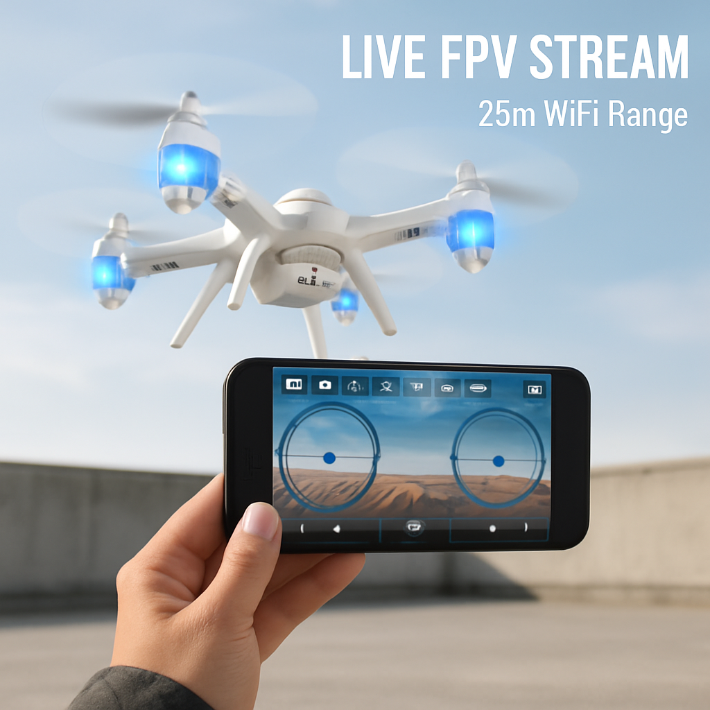 4.5 Ch 6 Axis Gyro 6 Motor 2.4Ghz RC WIFI FPV Quadcopter with HD Camera