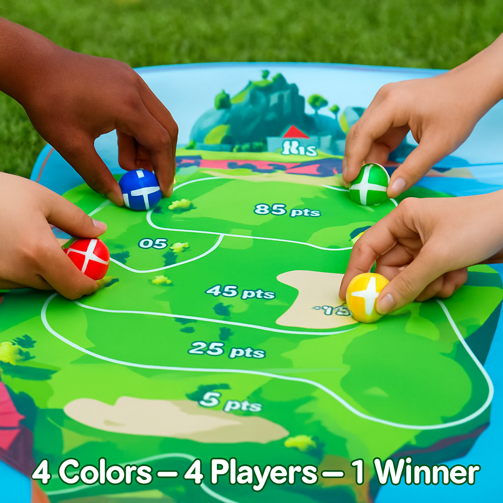 Casual Golf Game Set with Mat Balls and Storage Bag