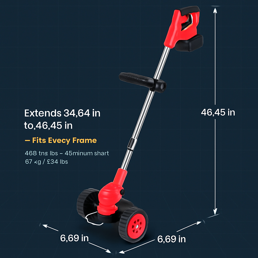 Grass Trimmer with Wheels for Lawn Edges