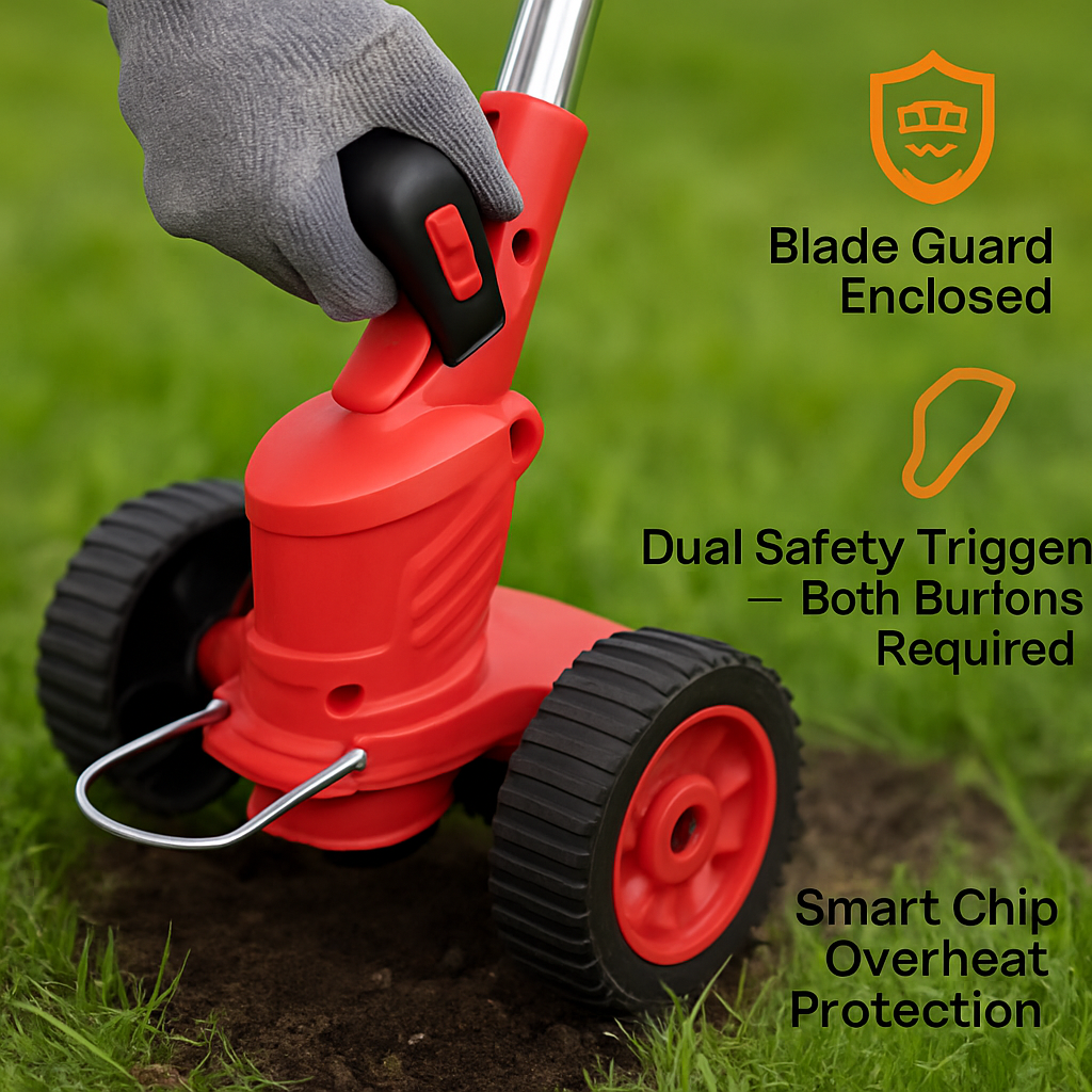 Grass Trimmer with Wheels for Lawn Edges