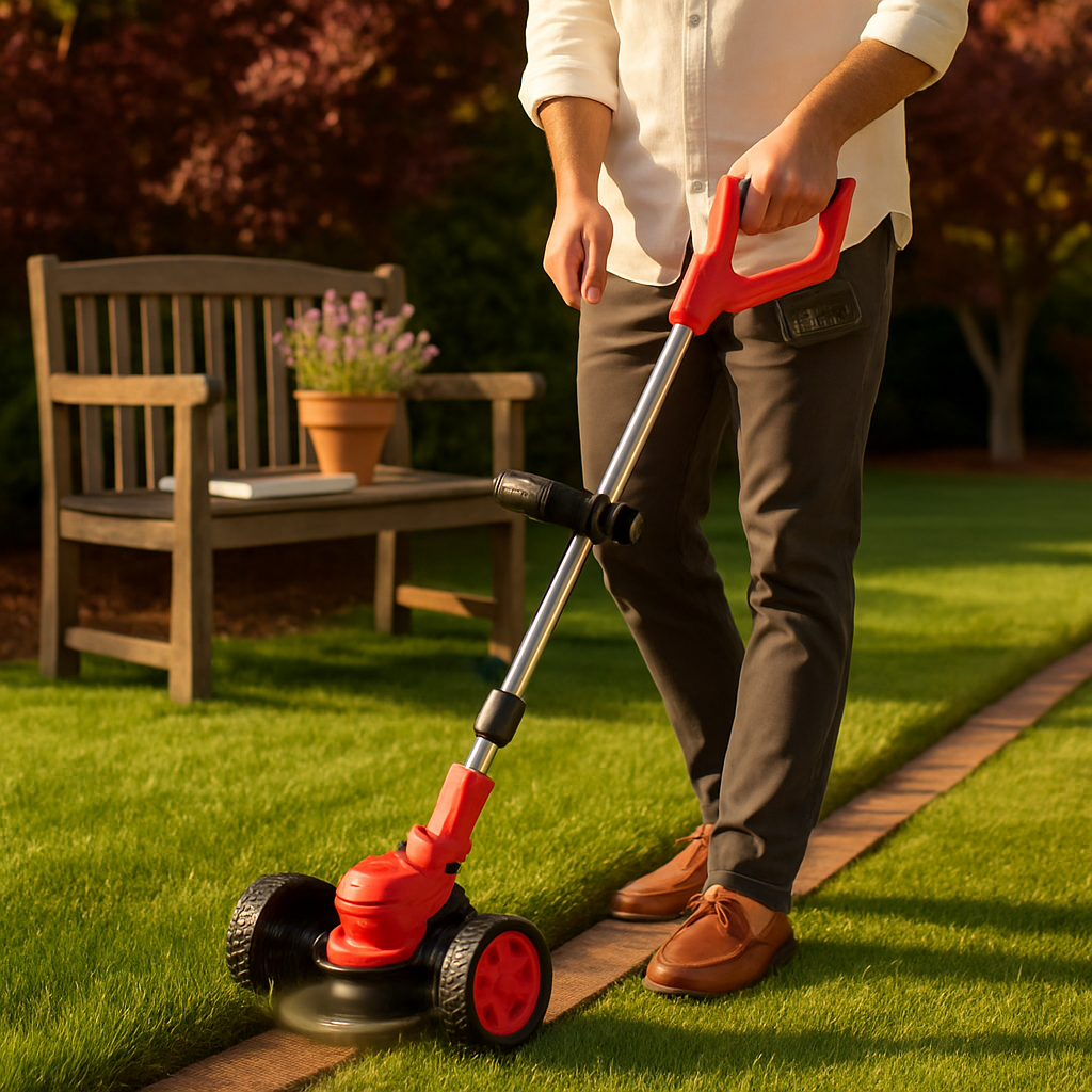 Grass Trimmer with Wheels for Lawn Edges