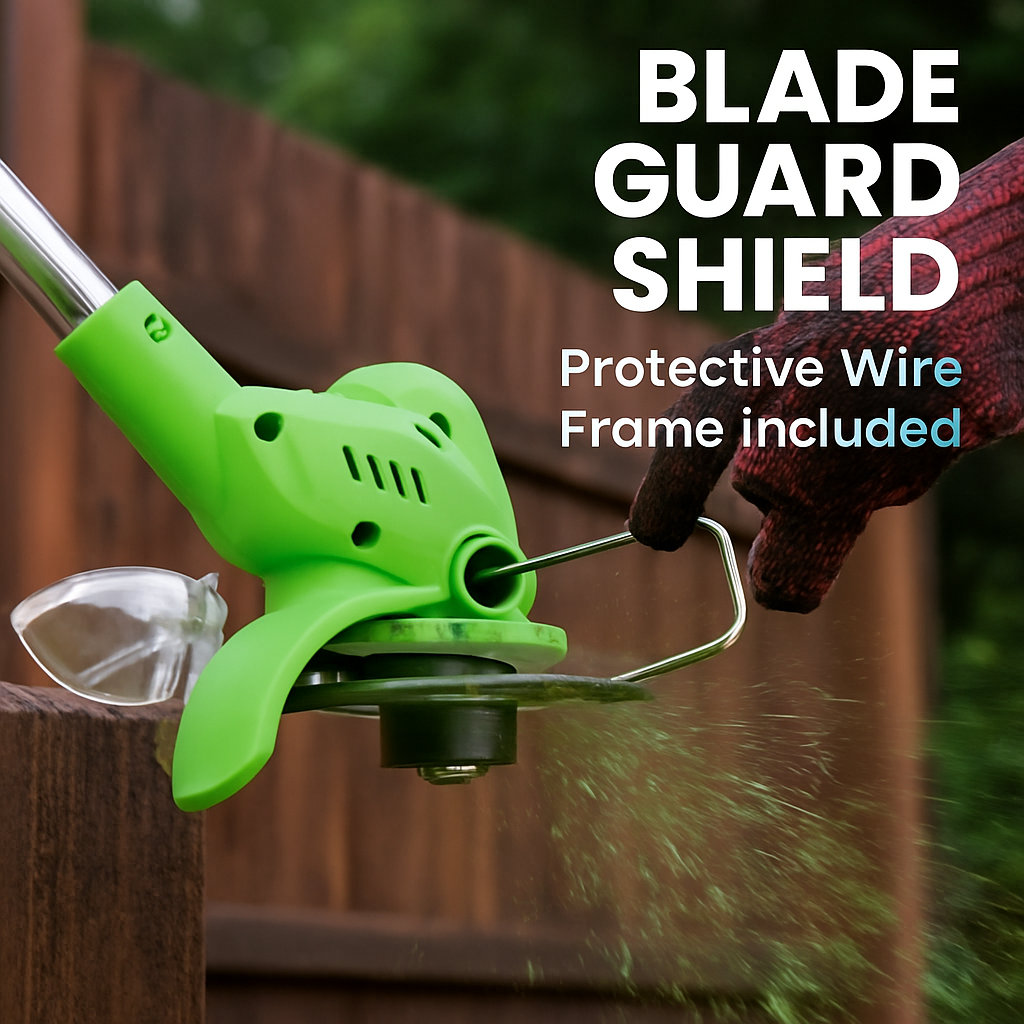 Cordless Grass Trimmer with Saw & Multi-Blade Kit
