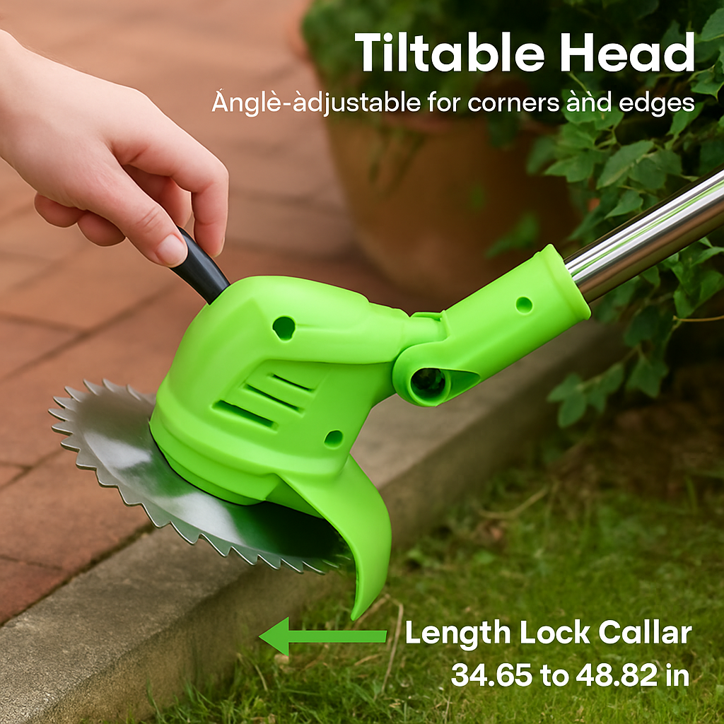 Cordless Grass Trimmer with Saw & Multi-Blade Kit