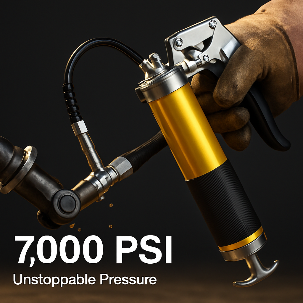 Grease Gun Kit with Lock Coupler and Flexible Hose