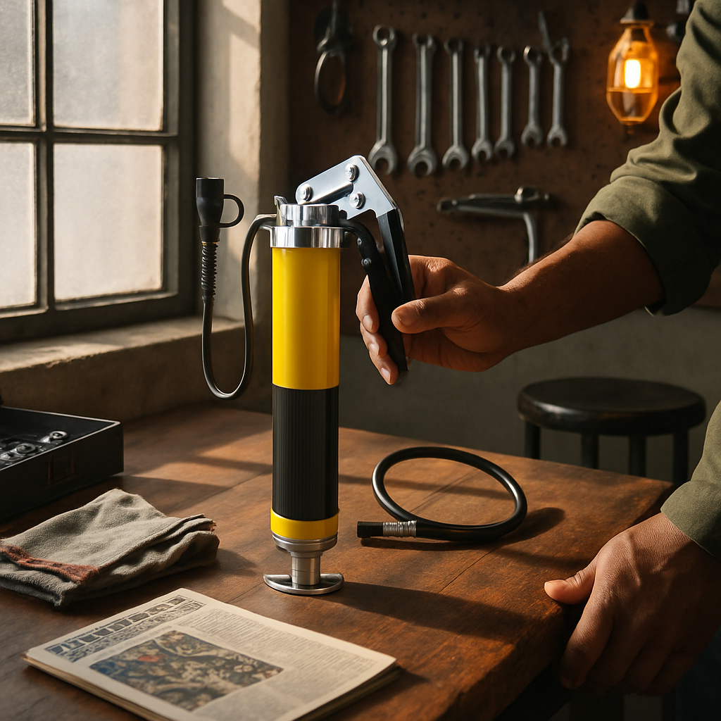 Grease Gun Kit with Lock Coupler and Flexible Hose
