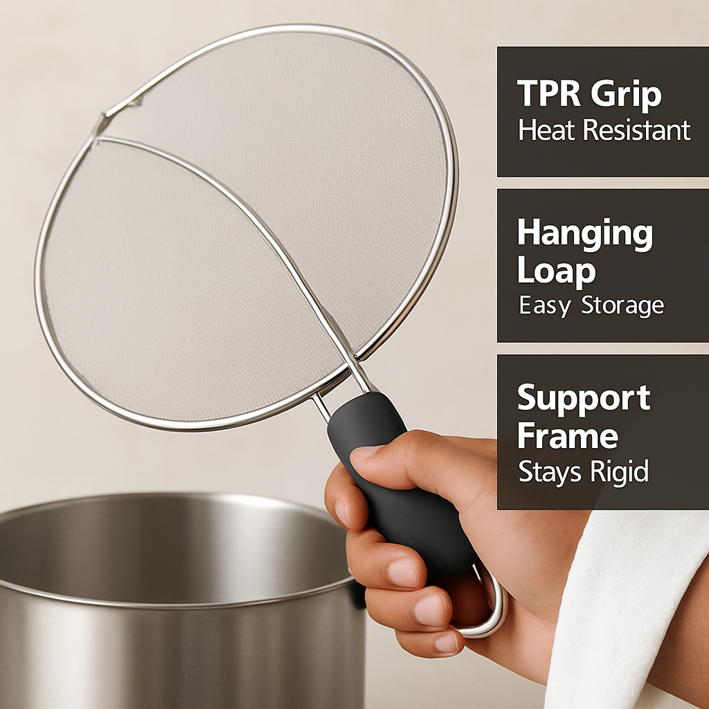 Grease Splatter Screen for Pans and Woks