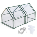 Portable Mini Greenhouse With Roll-Up Zipper Doors