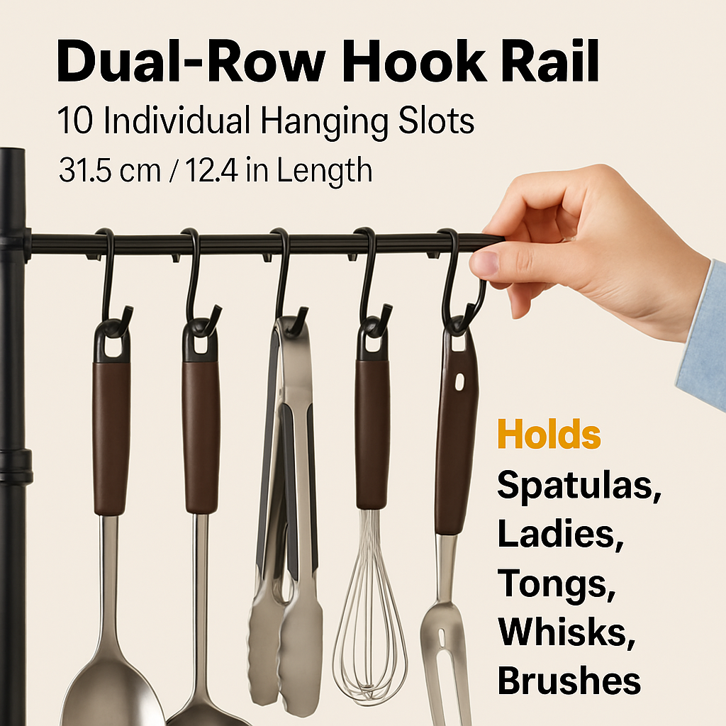 Griddle Caddy with Paper Towel Holder and Hooks
