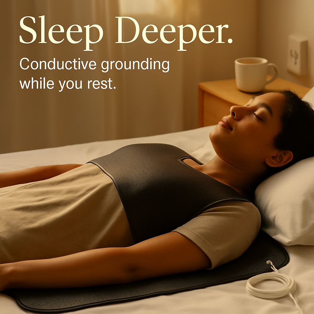 Grounding Mat for Bed with 15ft Cord – Sleep & Pain Relief