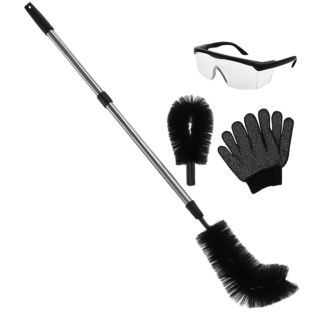 Gutter Cleaning Brush with Telescoping Handle – 10.5ft Reach