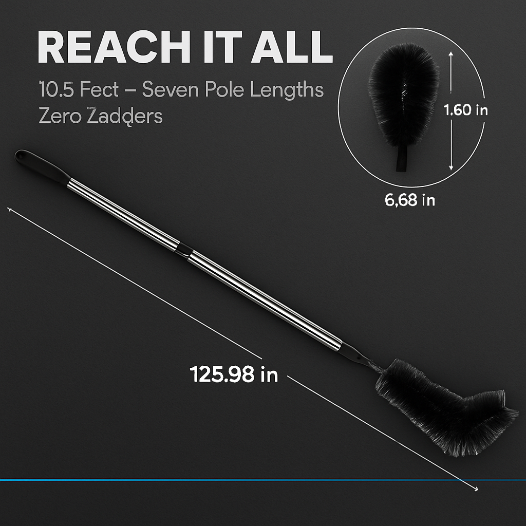 Gutter Cleaning Brush with Telescoping Handle – 10.5ft Reach