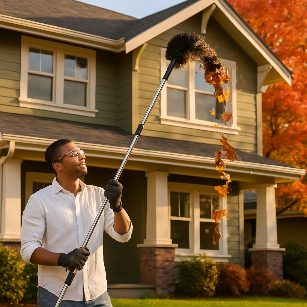 Gutter Cleaning Brush with Telescoping Handle – 10.5ft Reach