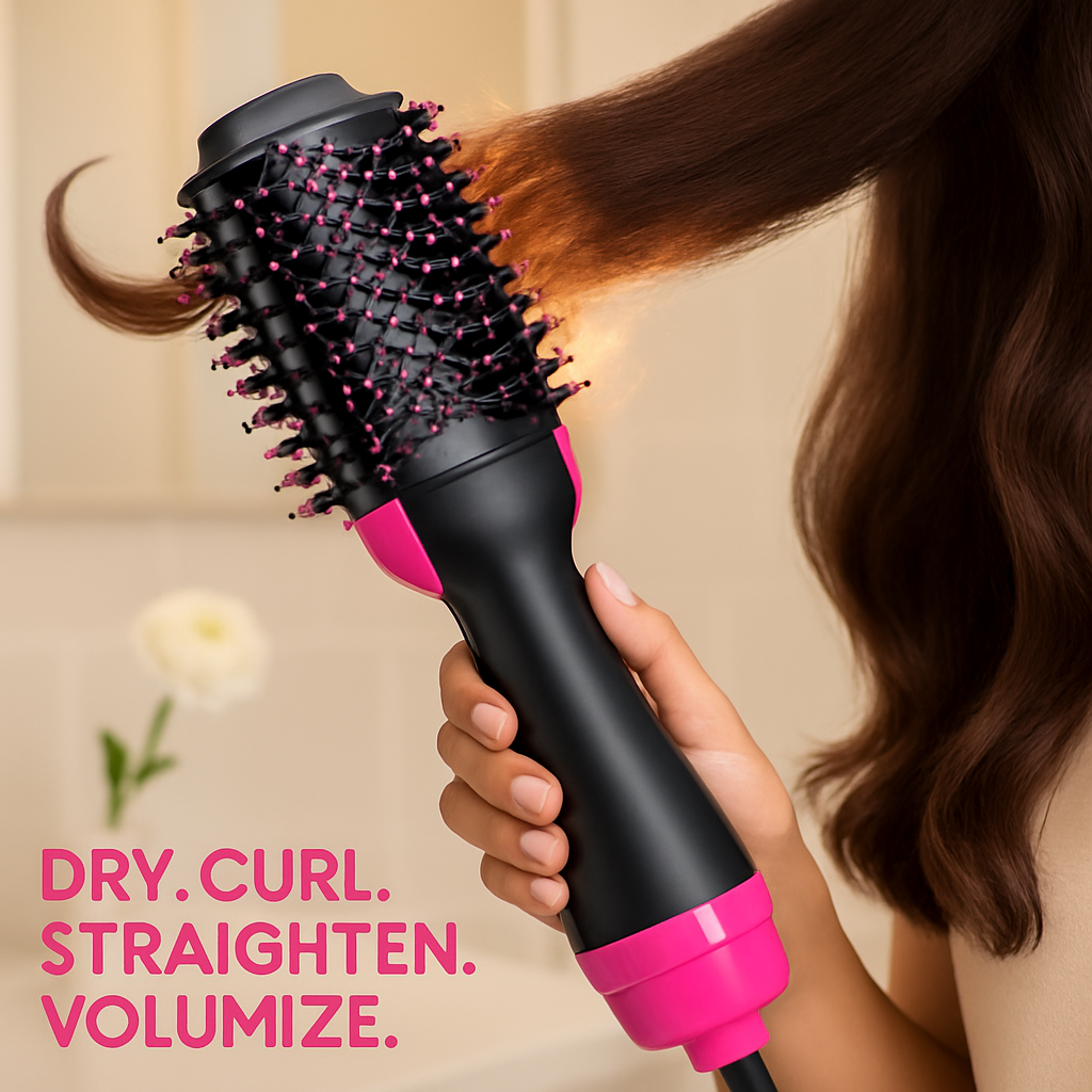 Hair Dryer Comb for Straightening and Curling
