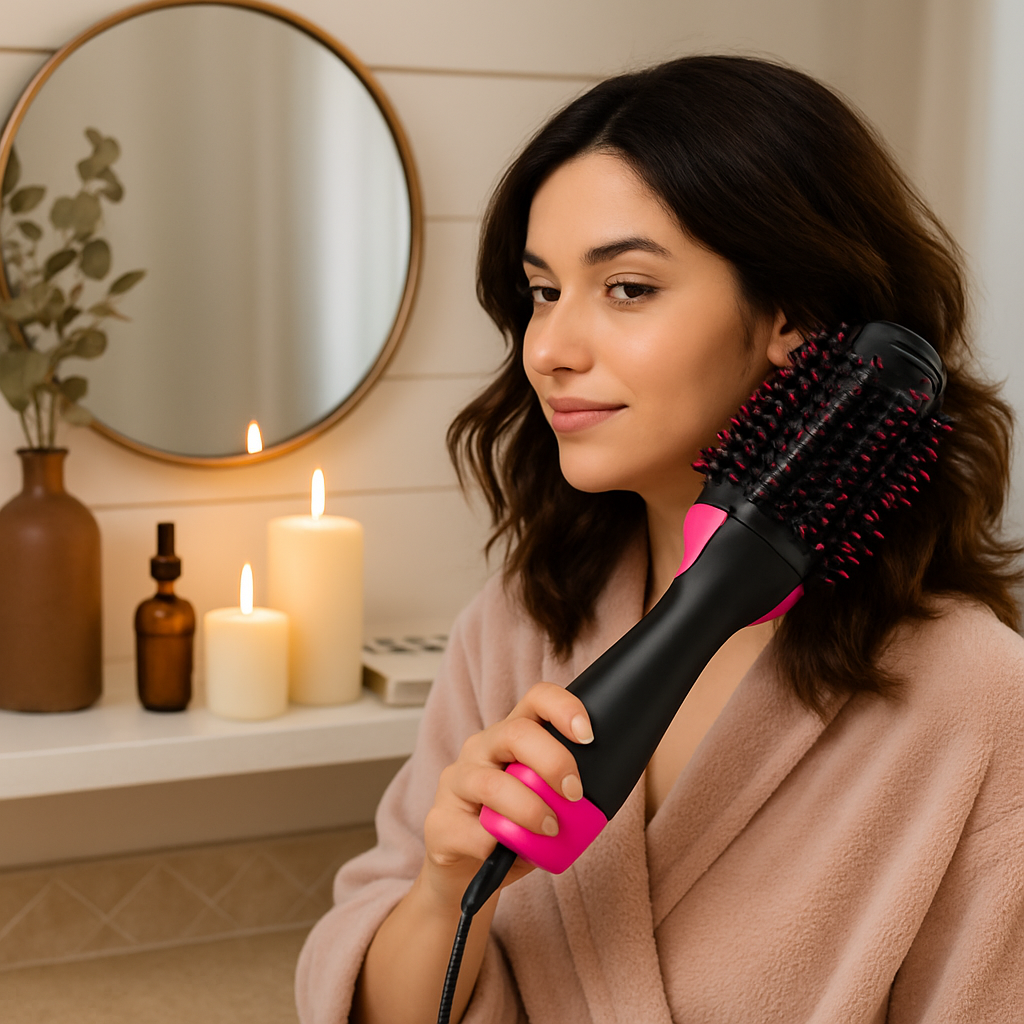 Hair Dryer Comb for Straightening and Curling