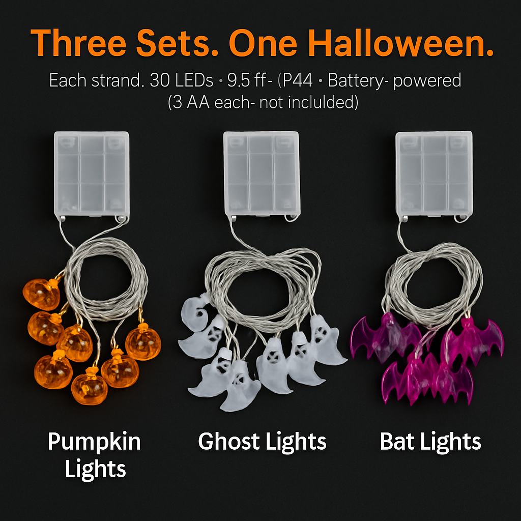 Halloween Ghost String Lights for Parties and Home Decor