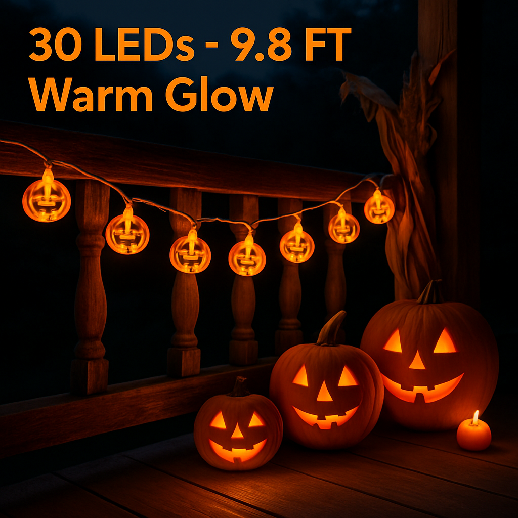 Halloween Ghost String Lights for Parties and Home Decor