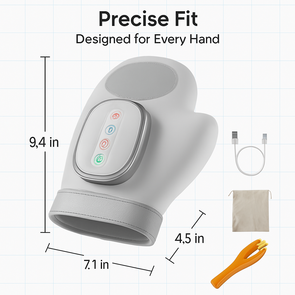Hand Massager With Heat Compression Cordless Hand Massager for Arthritis Carpal Tunnel with 3 Modes 3 Heat Levels 5 Intensity Levels Disposable Gloves
