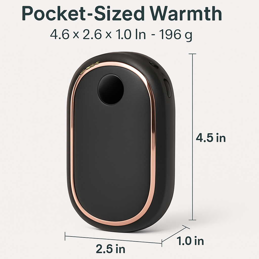 Rechargeable Hand Warmer with 3 Heat Settings & Display