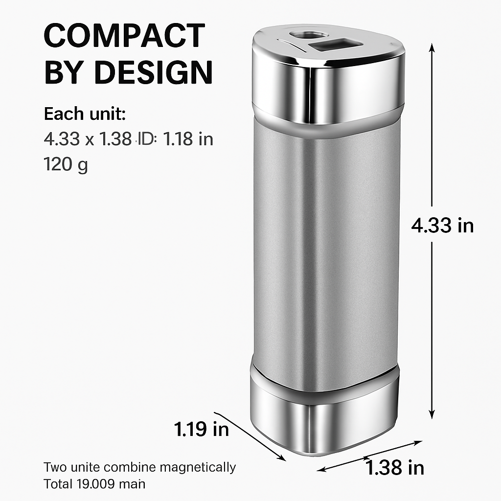 Split-Magnetic Hand Warmer & Portable Power Bank