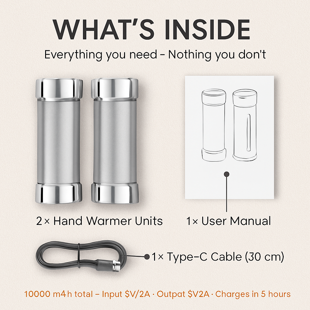 Split-Magnetic Hand Warmer & Portable Power Bank