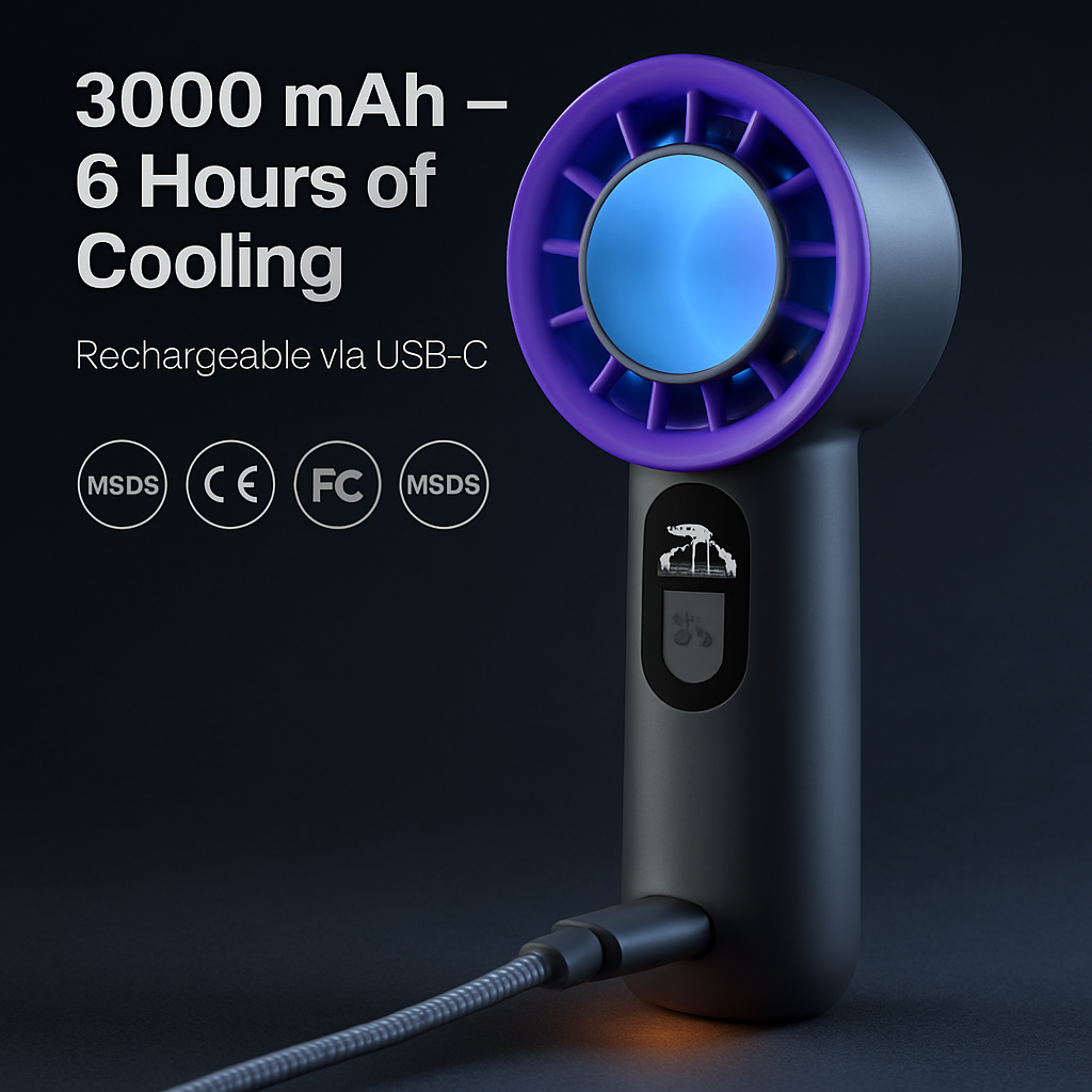 Handheld Fan with Ice Cooler: Powerful Portable Cooling
