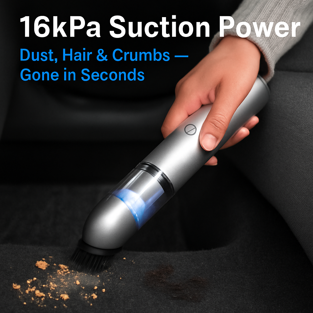 Cordless Handheld Car Vacuum Cleaner with LED Light