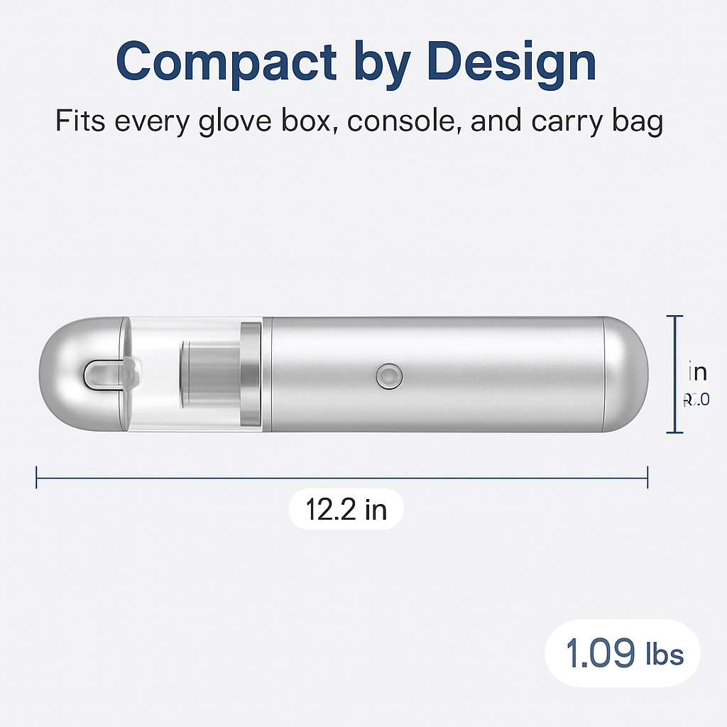 Cordless Handheld Car Vacuum Cleaner with LED Light