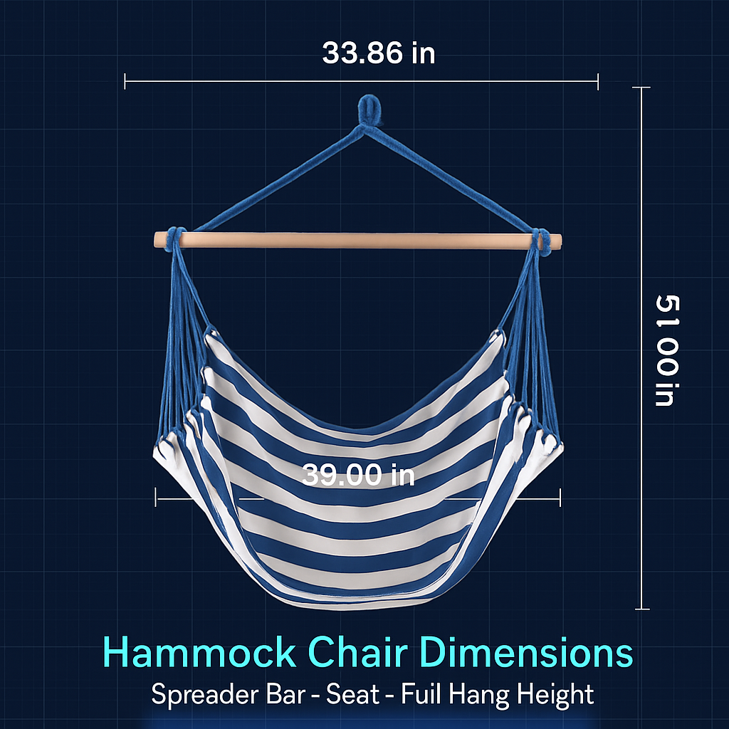 Hammock Hanging Chair Canvas Porch Patio Swing Seat