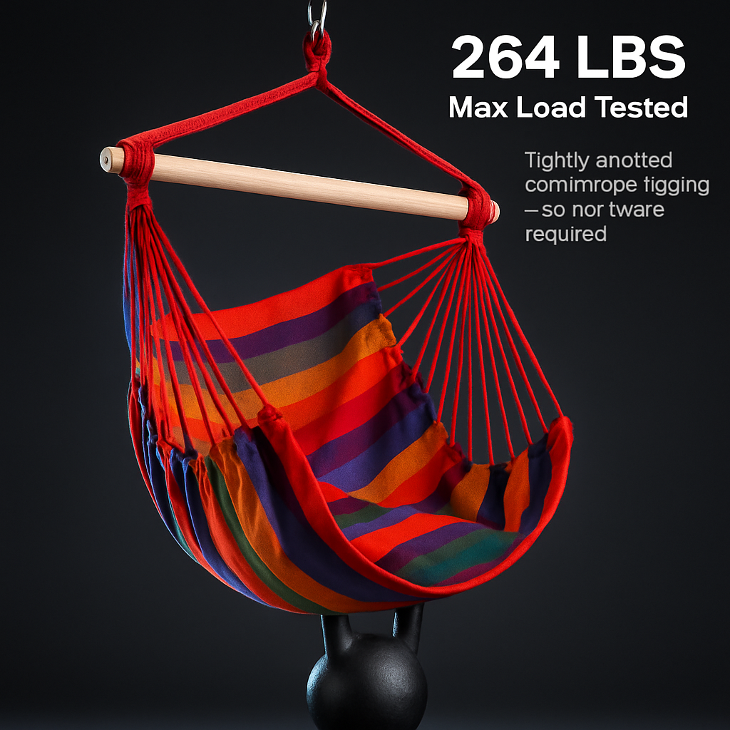 Hammock Hanging Chair Canvas Porch Patio Swing Seat