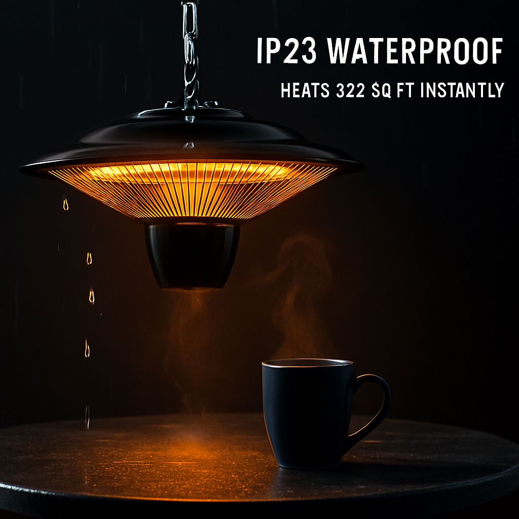 Hanging Patio Heater for Outdoor Use – 1500W