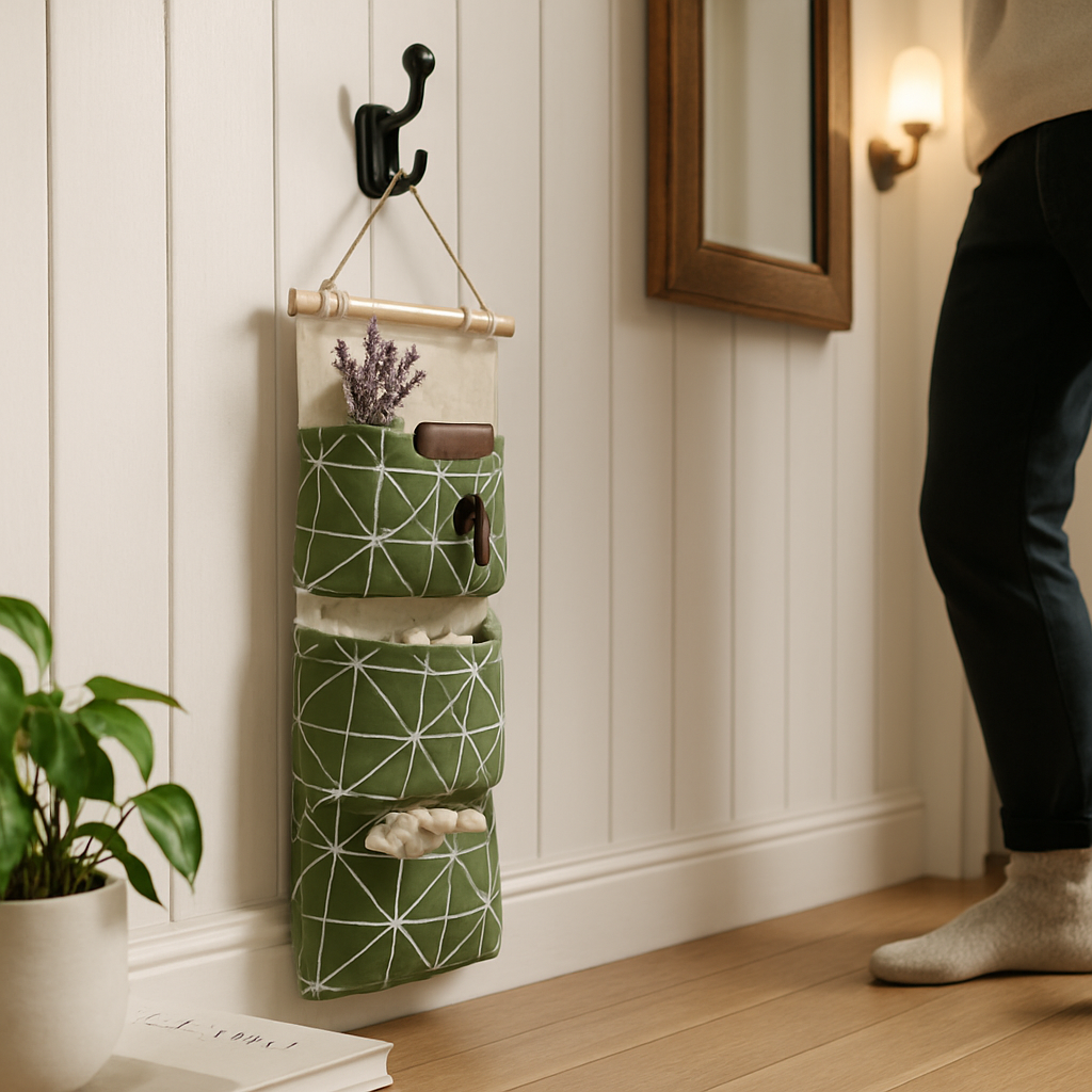 Wall-Mounted Storage Bag for Door and Closet Organizer