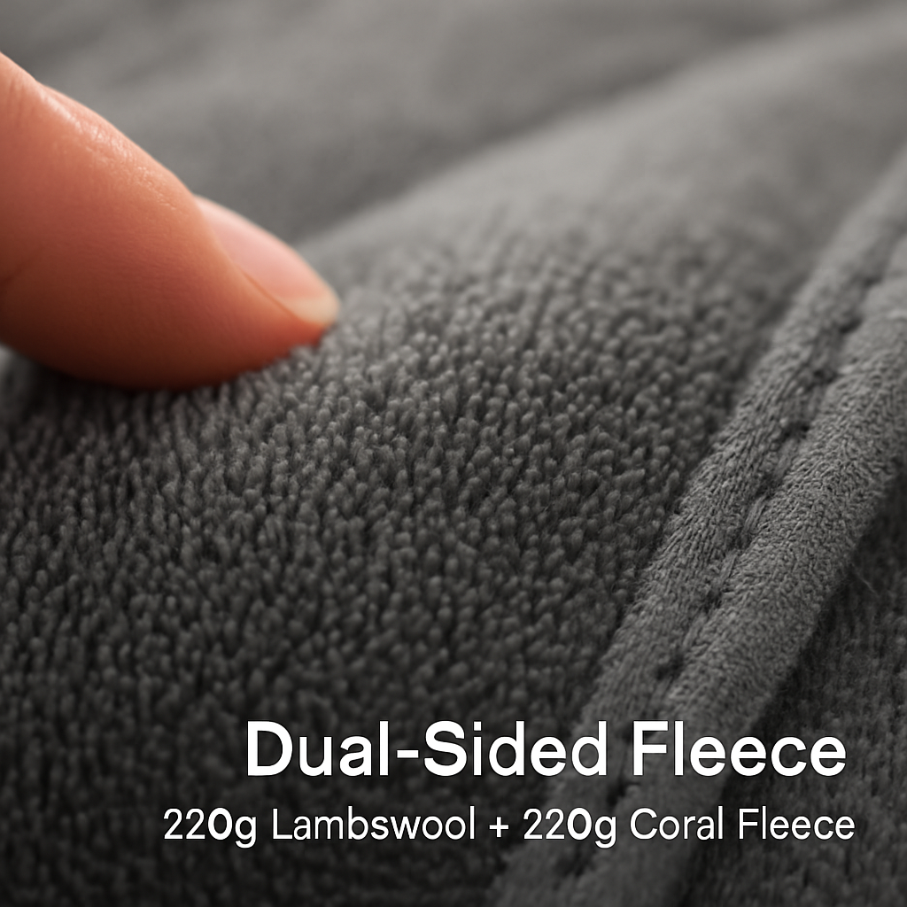 Queen Size Fleece Heated Blanket with Dual Controls