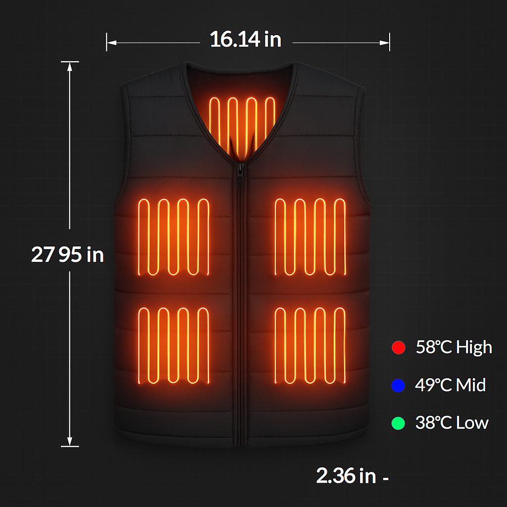 Heat Jacket Vest for Winter Outdoor Wear