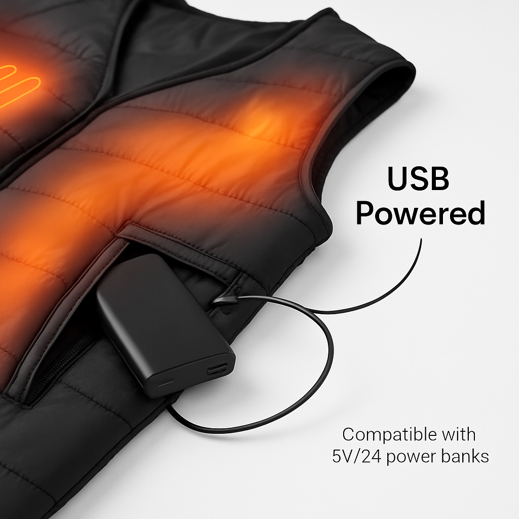 Heat Jacket Vest for Winter Outdoor Wear