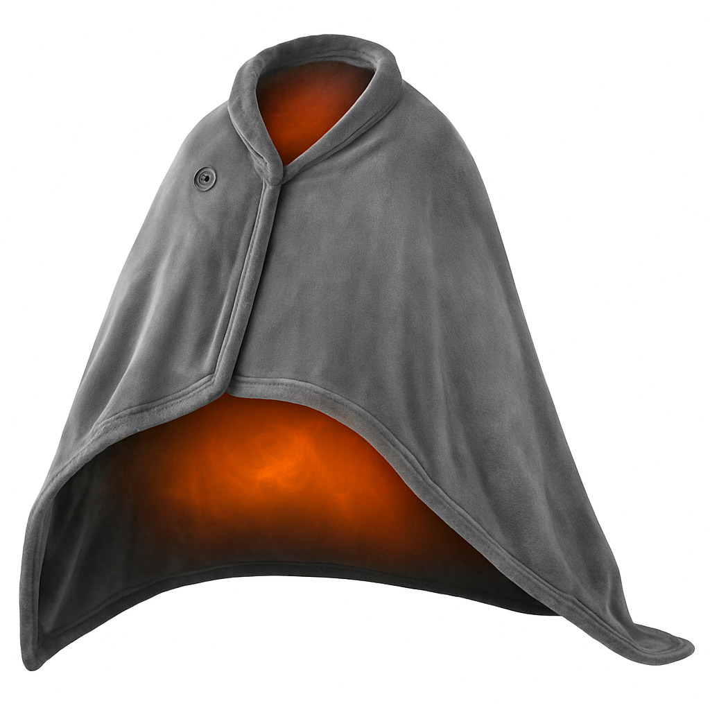USB Heated Blanket Shawl Wrap with Zipper