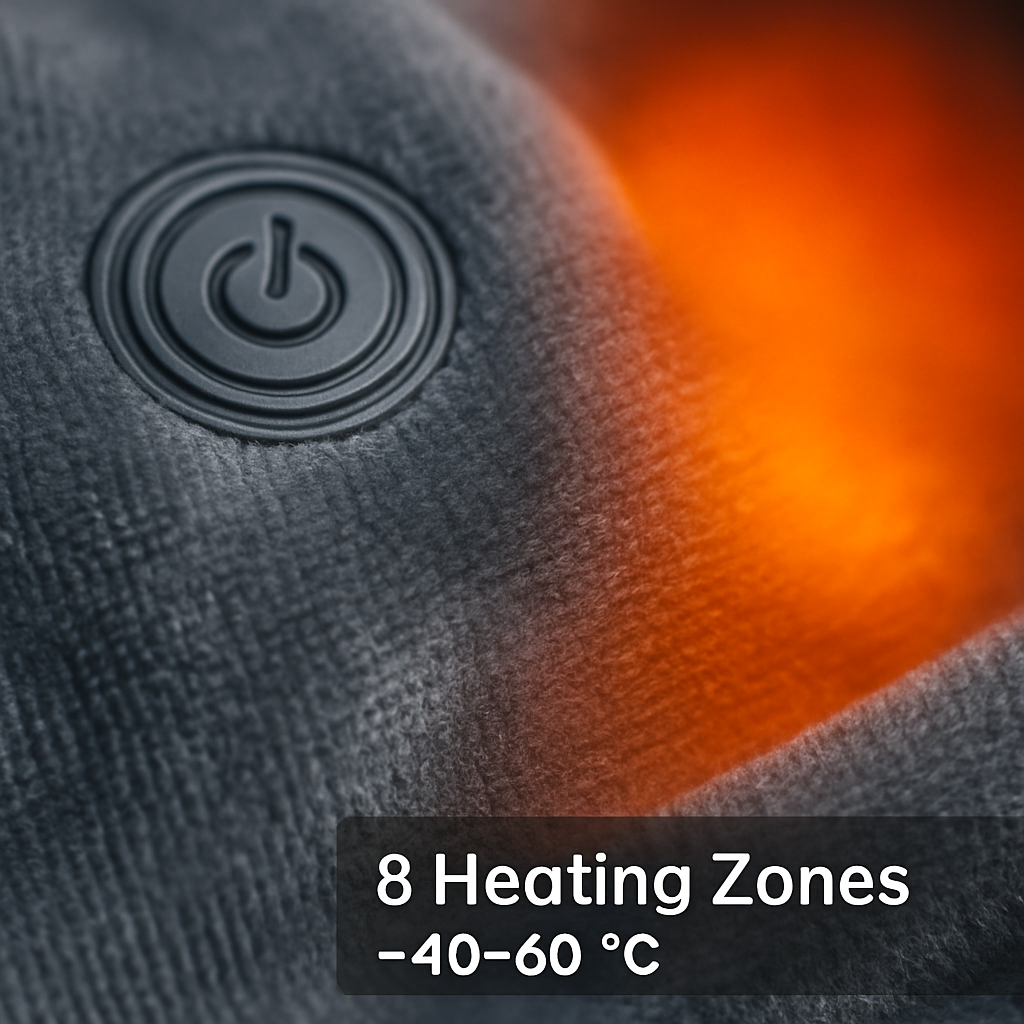 USB Heated Blanket Shawl Wrap with Zipper