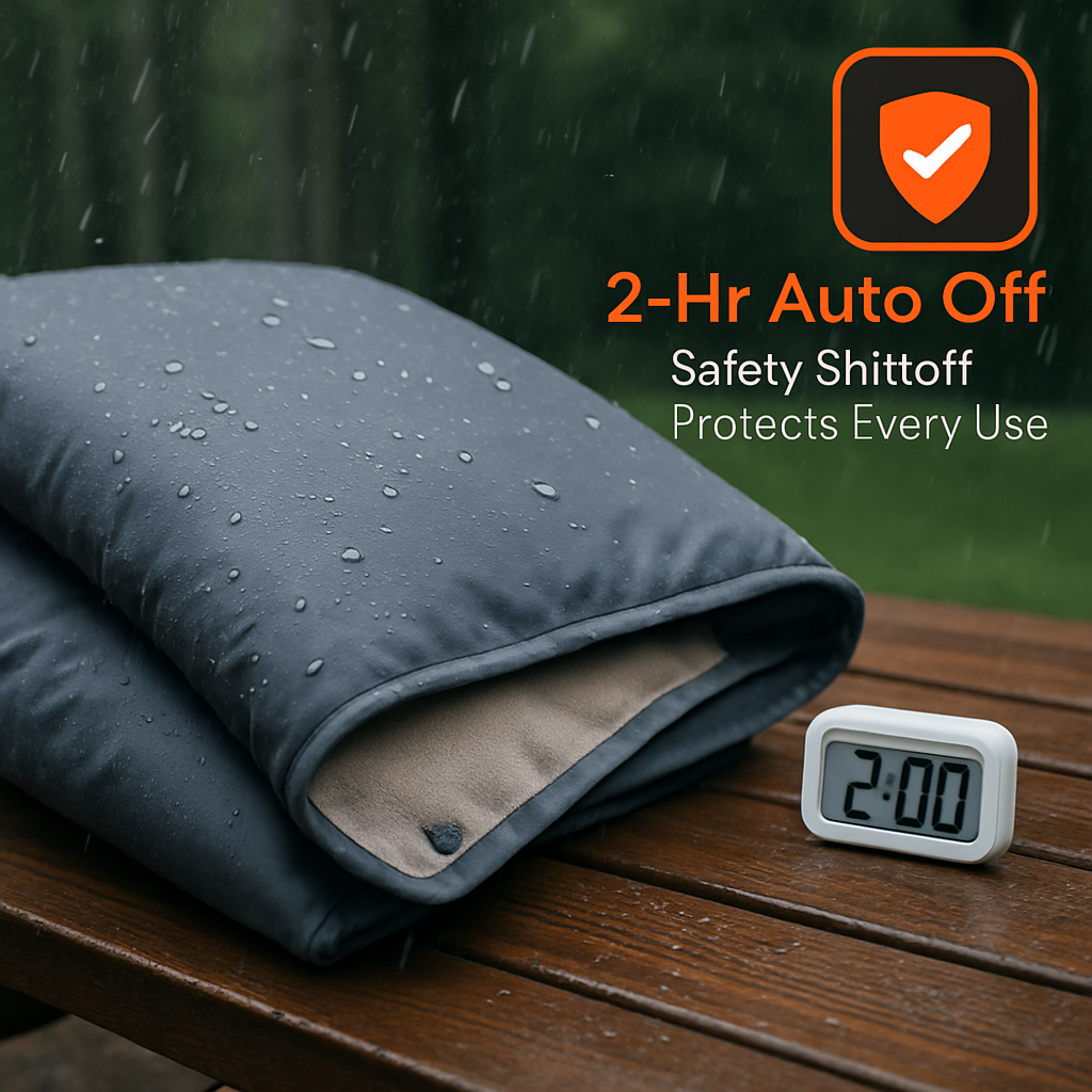 Electric Heated Throw Full Body Heated Shawl Indoor Outdoor Heated Blanket with 3 Heating Levels 2Hrs Auto Off Machine Washable Waterproof 53.5x37.8in