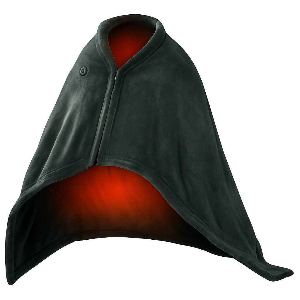 USB Heated Blanket Shawl Wrap with Zipper