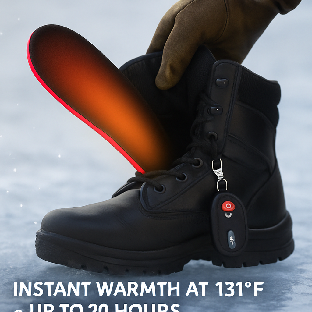 Heated Insoles with Adjustable Temperature for Outdoors