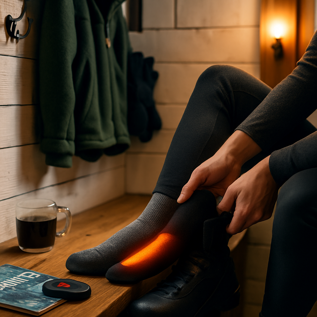 Heated Insoles with Adjustable Temperature for Outdoors