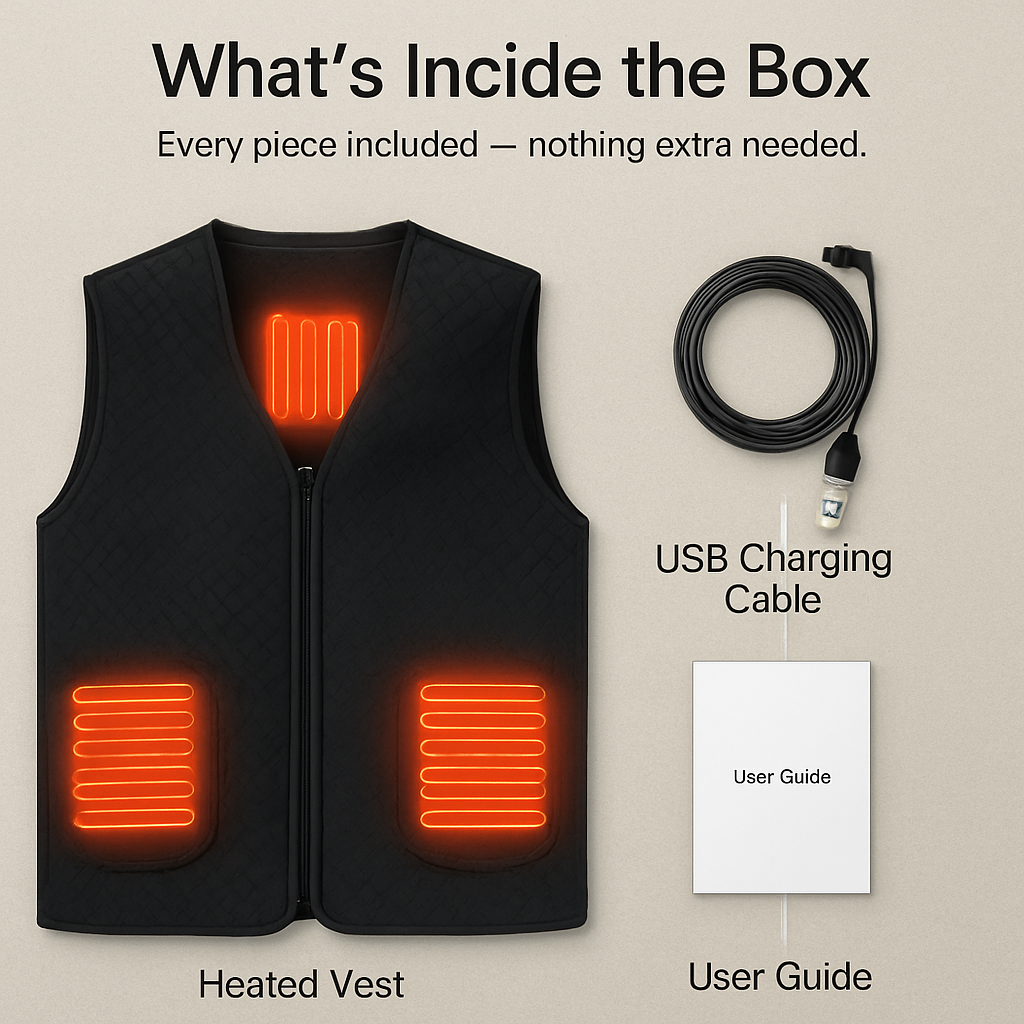 Heat Jacket Vest with 5 Heating Zones for Winter Comfort