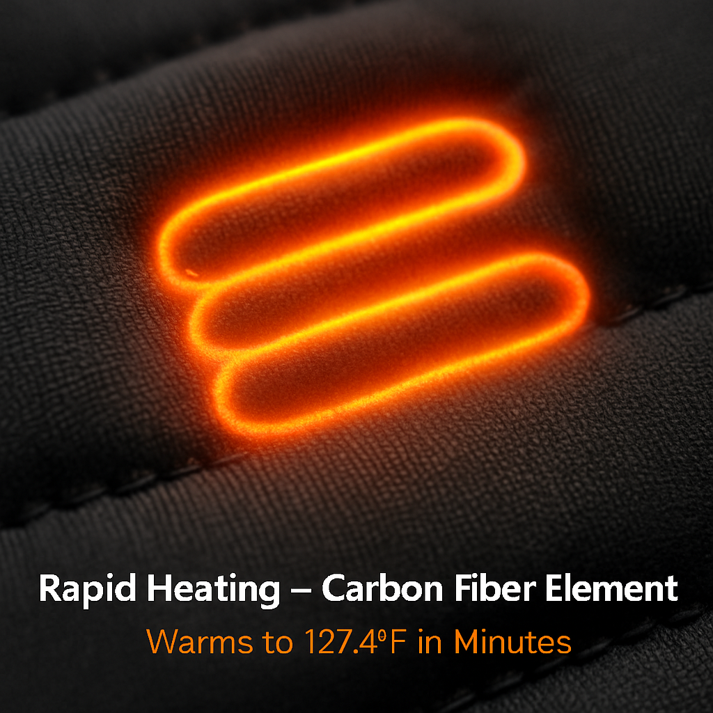 Heated Jacket - Lightweight Hooded Coat for Winter Warmth