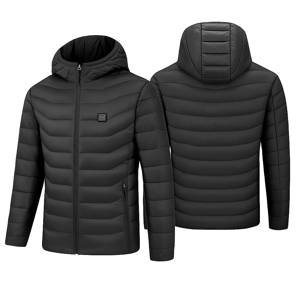 Heated Jacket - Lightweight Hooded Coat for Winter Warmth