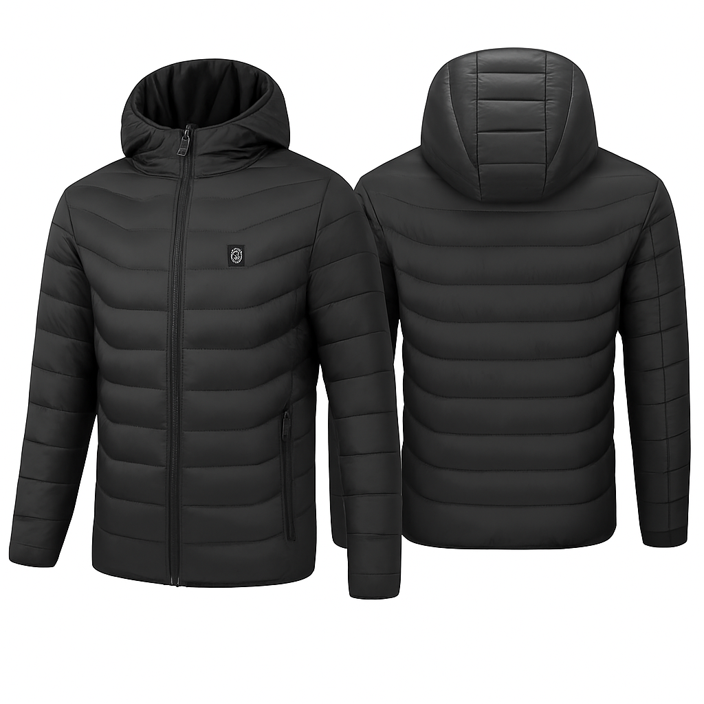 Heated Jacket - Lightweight Hooded Coat for Winter Warmth