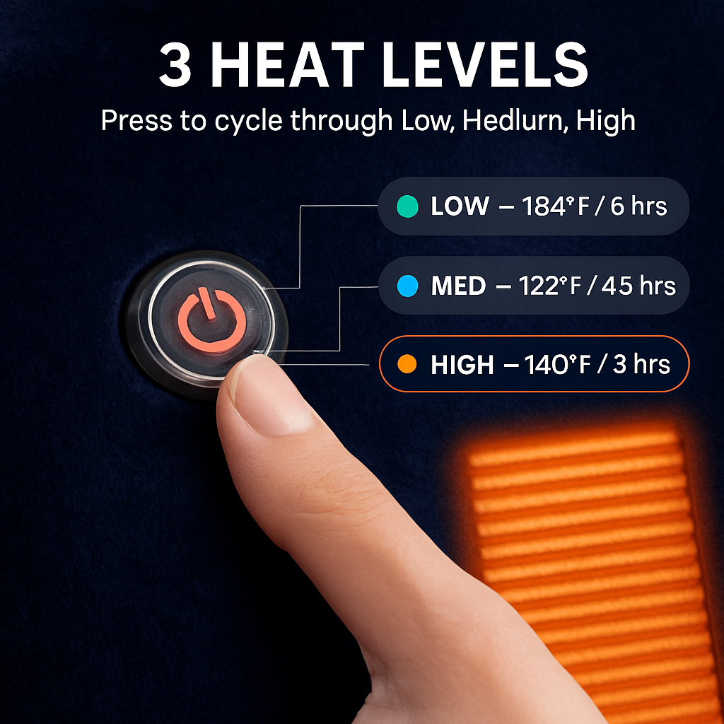 Wearable Heated Throw Blanket Double-Sided Flannel Portable Electric Heating Hoodie For Women Men Machine Washable 3 Heating Levels Battery Operated