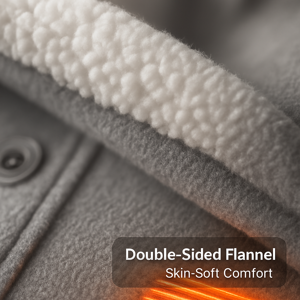 Wearable Heated Throw Blanket Double-Sided Flannel Portable Electric Heating Hoodie For Women Men Machine Washable 3 Heating Levels Battery Operated