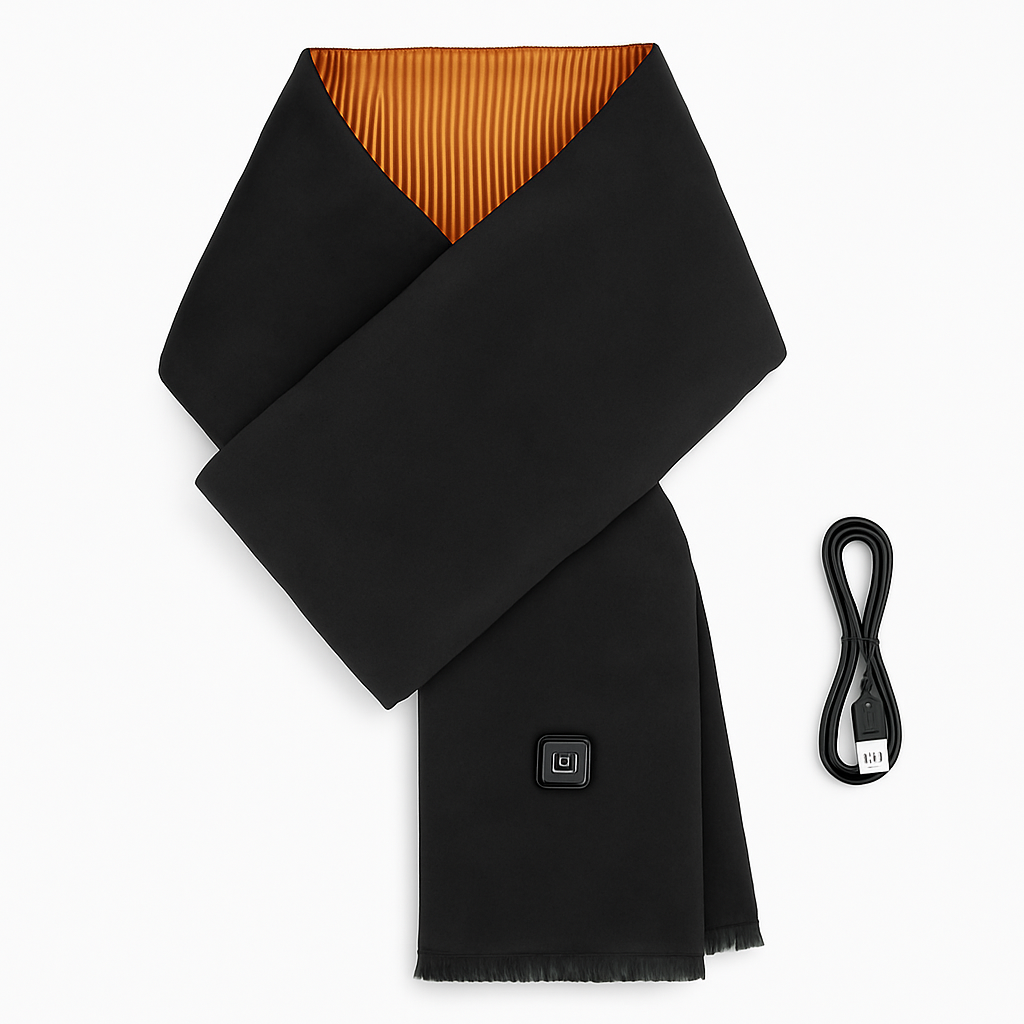 Electric Heated Winter Scarf USB Heating Neck Wrap Unisex Heated Neck Shawl Soft Warm Scarves with 3 Heating Modes for Outdoor Cycling Skiing Skating